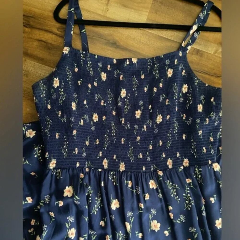 Old Navy Navy Floral Midi Maxi Dress – XL | Flowy & Fabulous